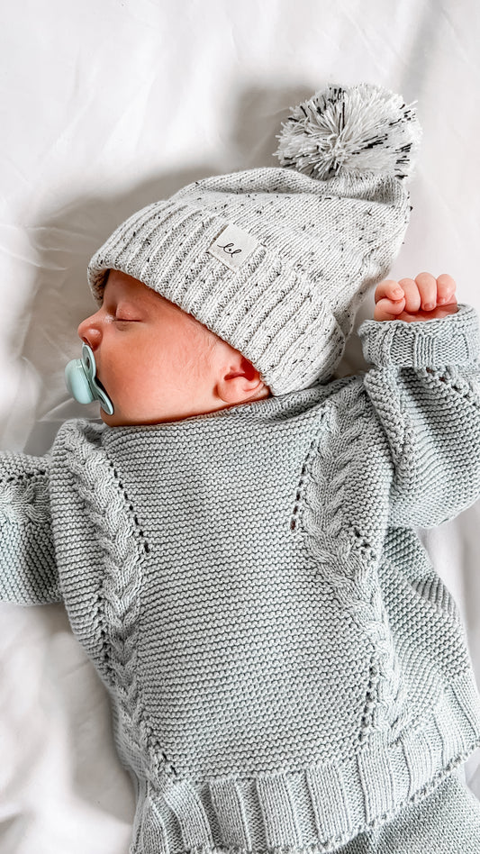 Luna + Luca Chunky Knit Sweater - Frosty Blue