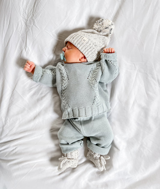 Luna + Luca Knit Pants - Frosty Blue