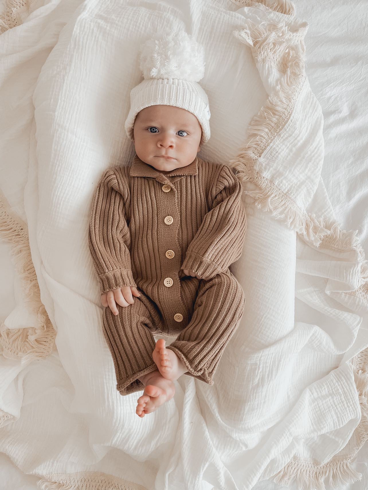 Collared Chunky Rib Lounge Suit - Acorn