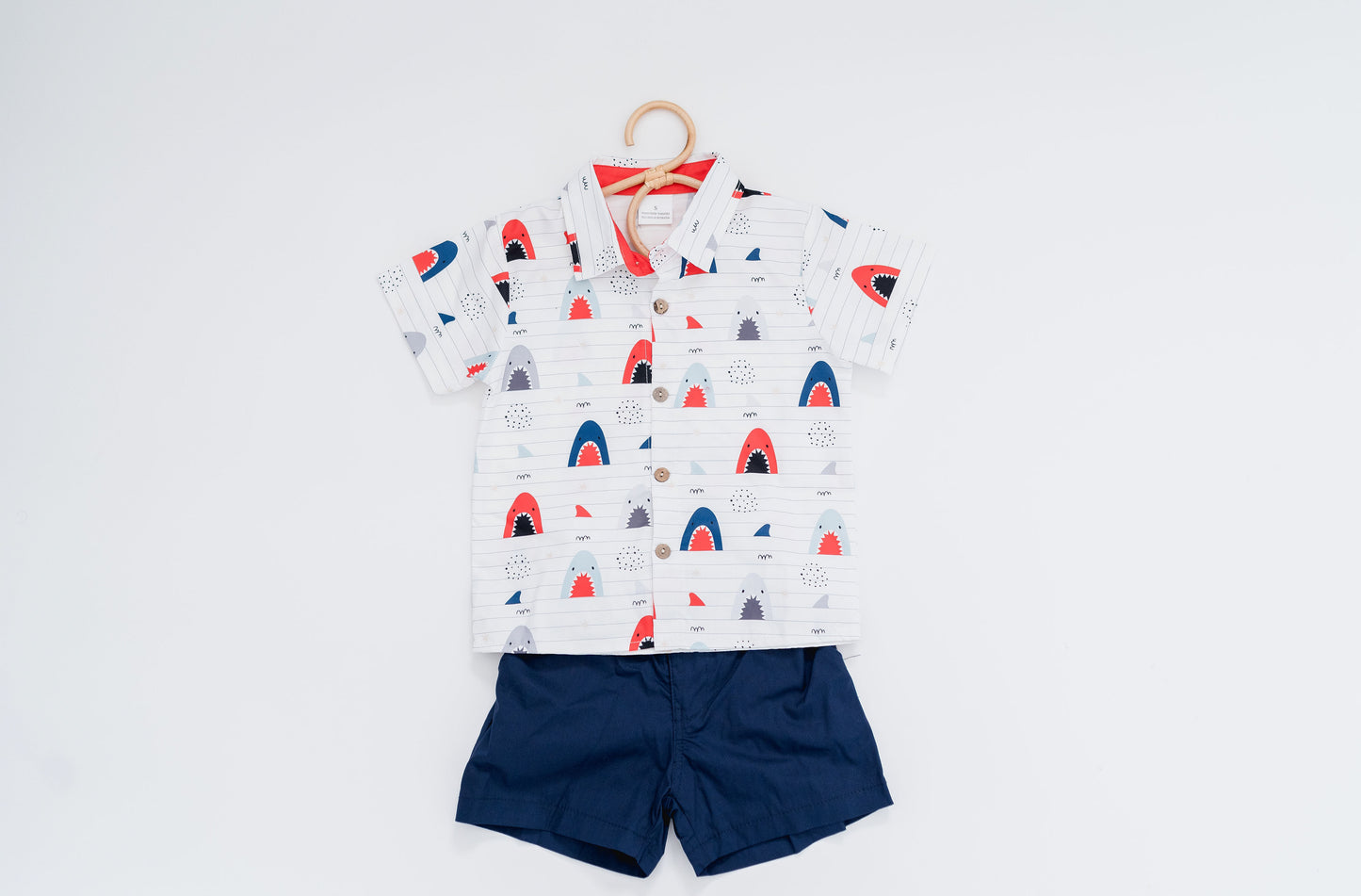 Shark Attack Button Up & Shorts Set
