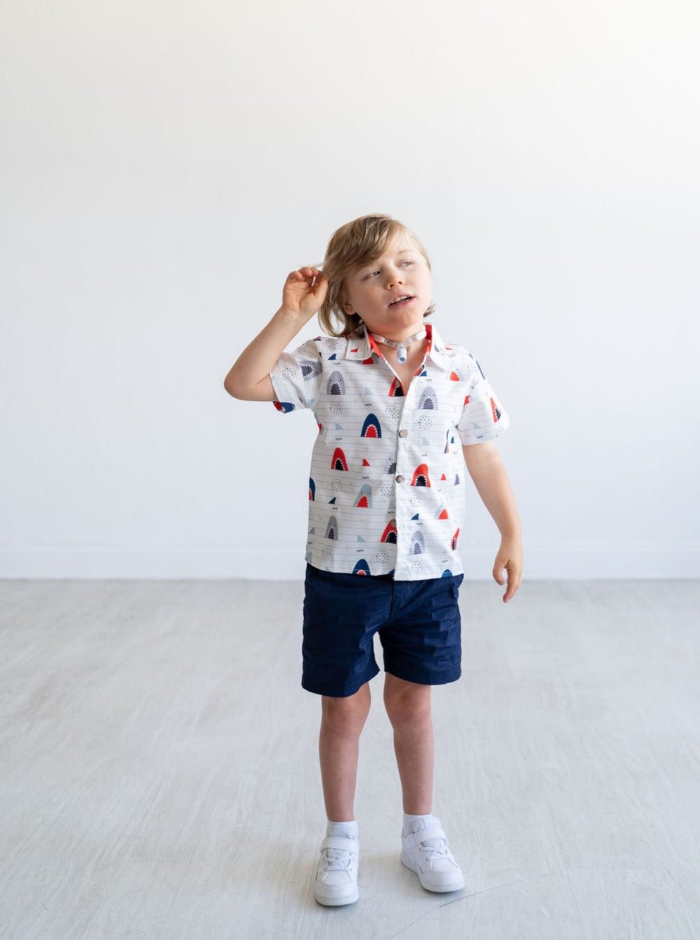 Shark Attack Button Up & Shorts Set