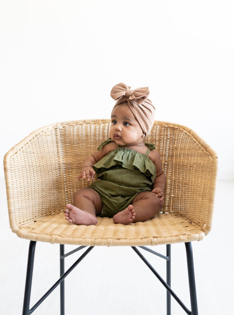 Olive Ruffle Romper (FINAL SALE)