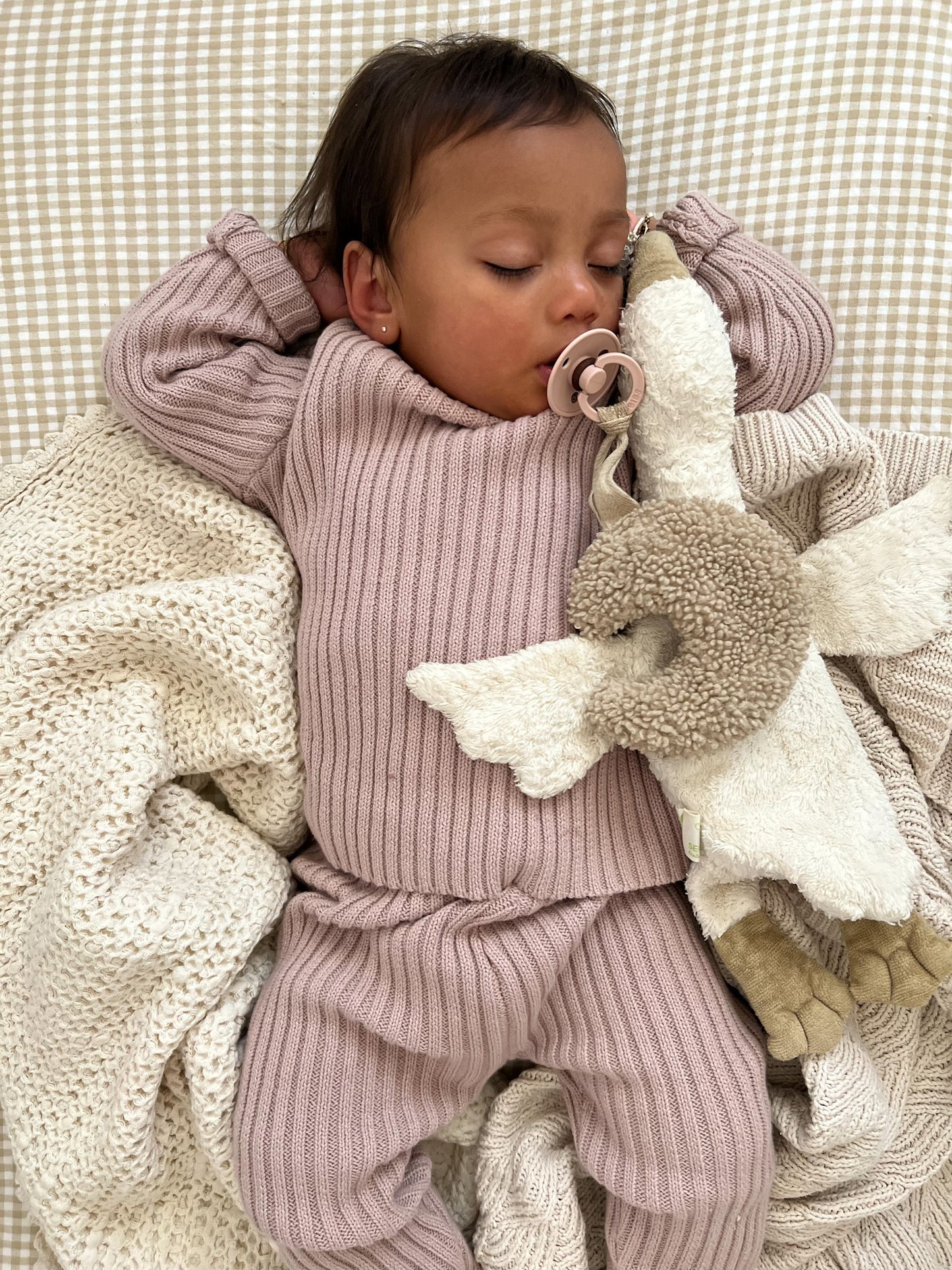Chunky Rib Pullover- Dusty Petal