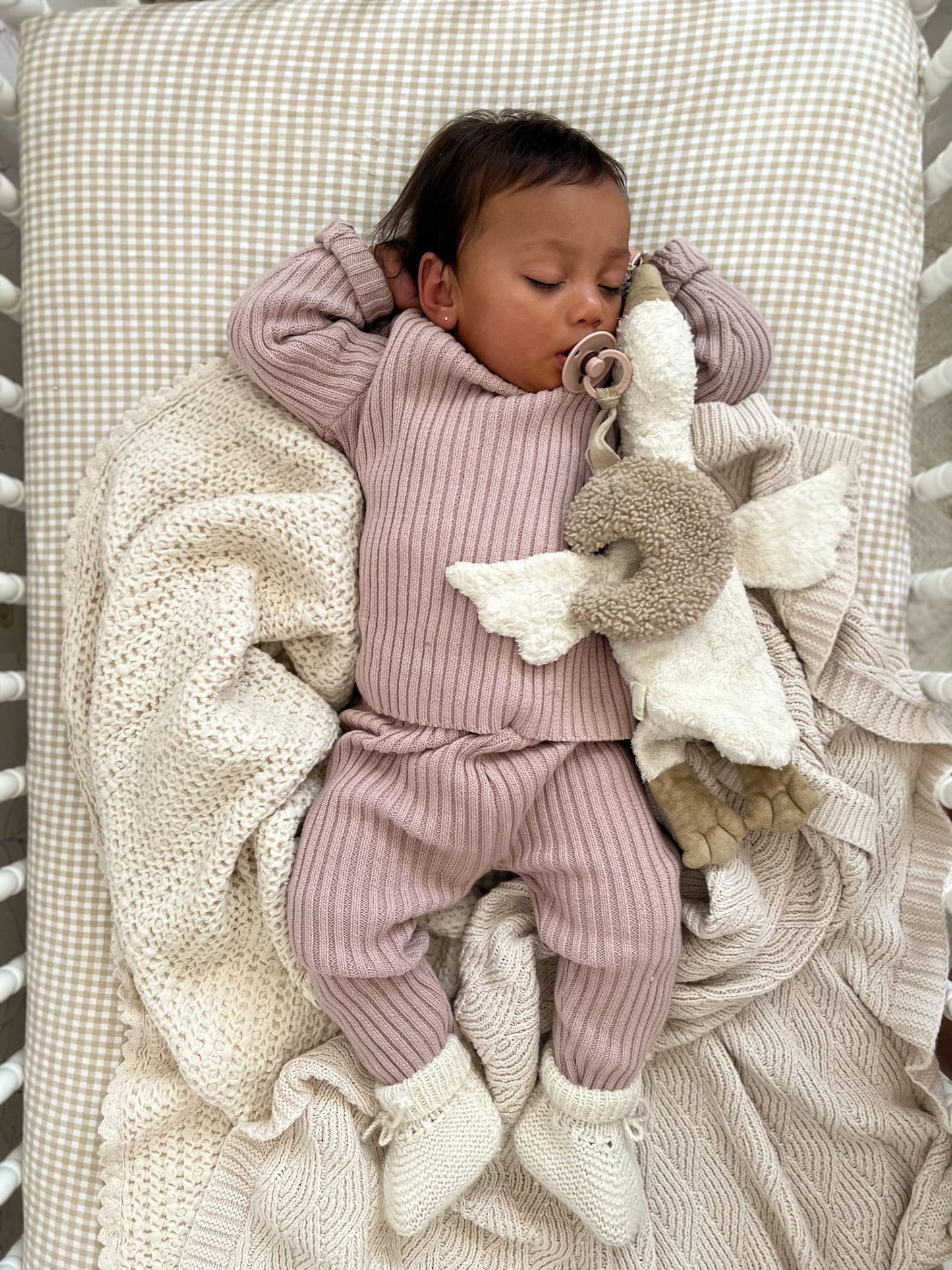 Chunky Rib Pullover- Dusty Petal