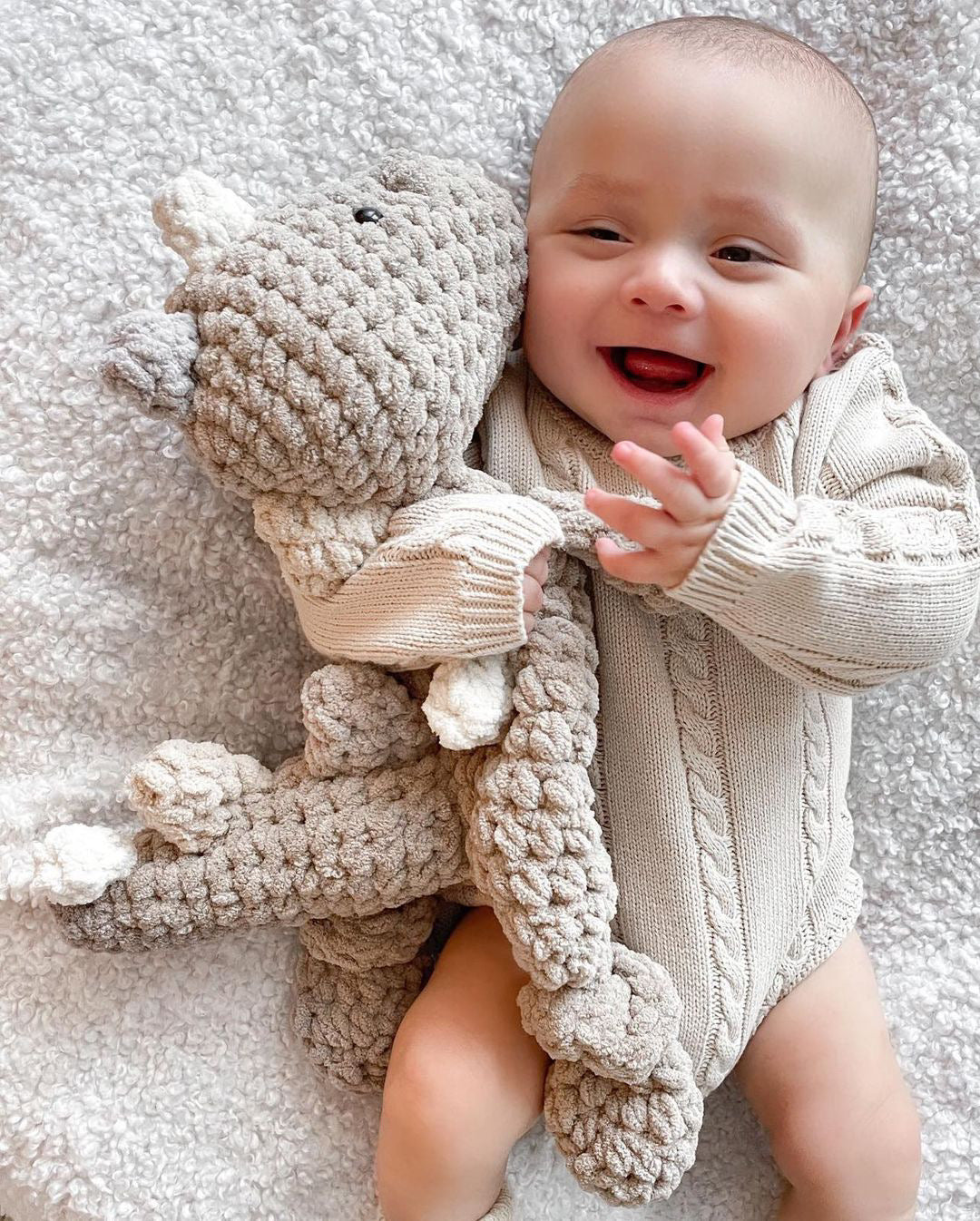 Cable Knit Romper- Beige
