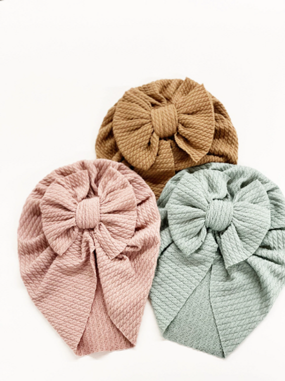 Thick Quilted Baby Bow Turbans