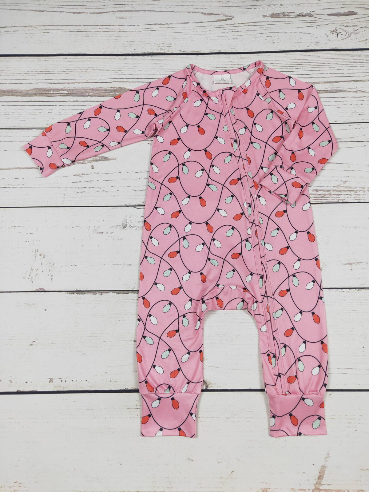 Pink Christmas Light Zip Sleeper